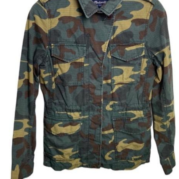 Madewell 100% Cotton Military Long Sleeve Jacket. Size Small - Picture 3 of 9
